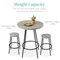 Best Choice Products 3-Piece Bistro Set, Modern Round Counter Height Dining Set w/ 2 Stools, Metal Frame